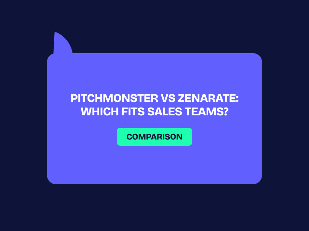 PitchMonster vs Zenarate: Which AI Role-Play Tool Fits Sales Teams? (2026)